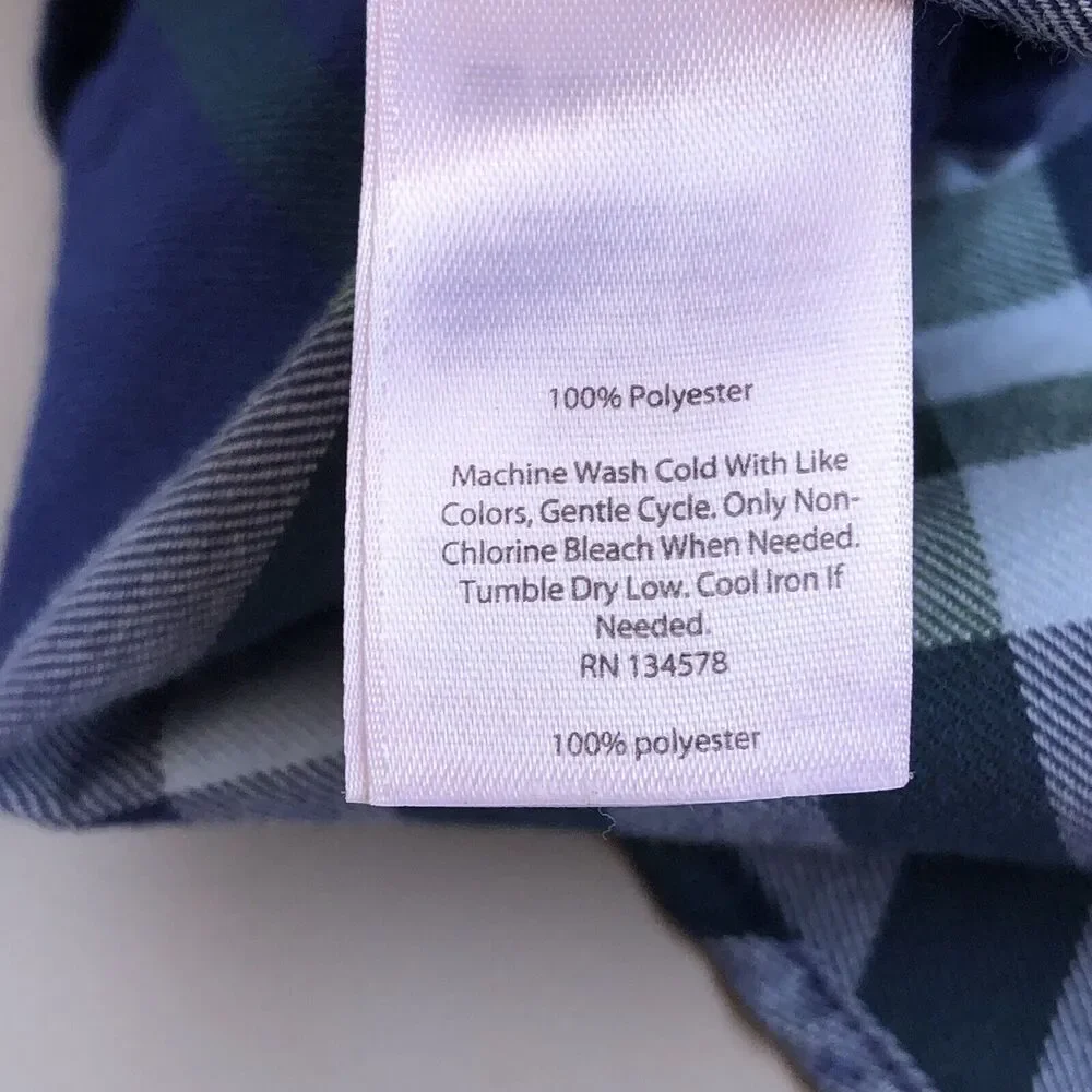 Vineyard Vines Slim Fit Crosby Shirt Blue Green Plaid Dress Shirt Men Large